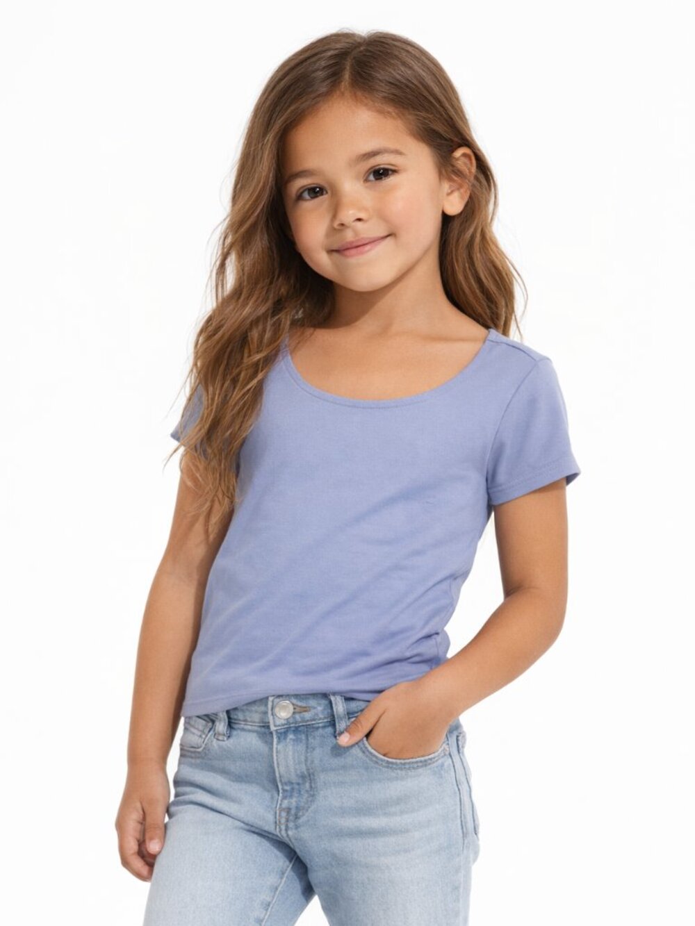 Art Class Girls Scoop Neck Lavender Short Sleeve Tee Size Small (6/7)